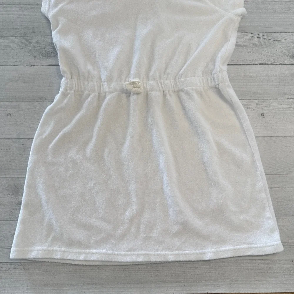 Hanna Andersson girls‎ white toweling hoodie dress 140/10